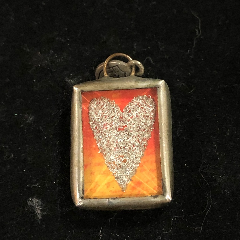 Glitter heart charm